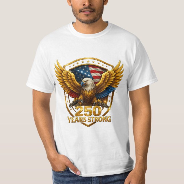T-shirt 250e anniversaire des États-Unis - emblème de l'Ea (Devant)