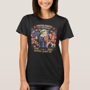 T-shirt 250e anniversaire États-Unis 1776–2026 Patrimoine 