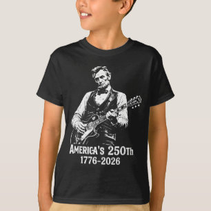 T-shirt 250e anniversaire Usa Abe 16e président Guitare 25