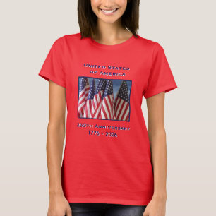 T-shirt 250e anniversaire USA Patriotic Red