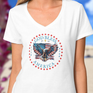 T-shirt 250e Dieu bénisse l'Amérique les États-Unis sont b