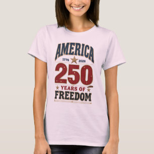 T-shirt 250e Liberté Amérique 1776 Rayures Patriotiques