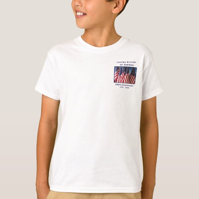 T-shirt 250th Anniversary USA Patriotic Child's  (Devant)