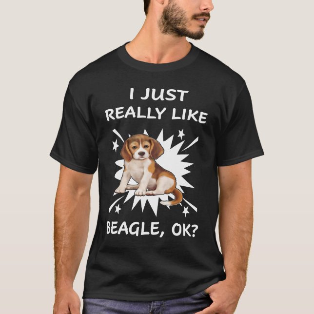 T-shirt 254 J'Aime Vraiment Le Beagle (Devant)