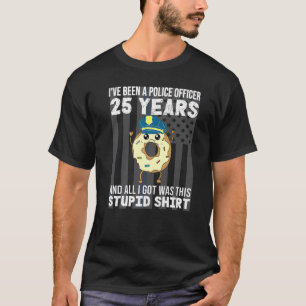 T-shirt 25 Anniversaire Des Officiers De Police 25 Ans De