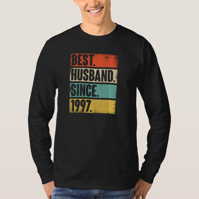 T-shirt 25 Anniversaire Mariage Pour Lui Meilleur Mari Dep (Devant)