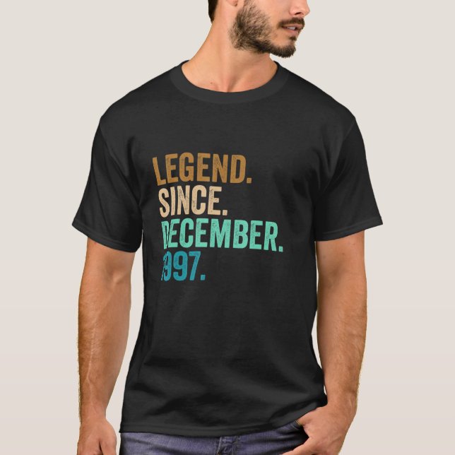 T-shirt 25 ans 25e anniversaire Légende depuis le 1er déce (Devant)