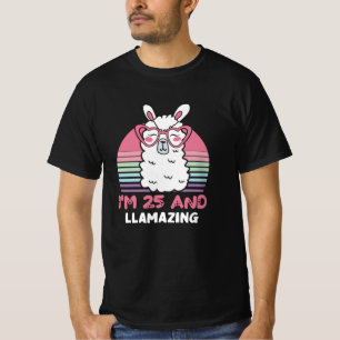 T-shirt 25 ans Anniversaire lamazing 25e anniversaire Llam