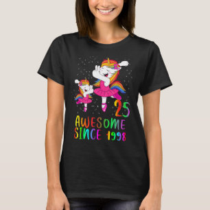 T-shirt 25 Ans Anniversaire Unicorn Ballet stupéfiant depu