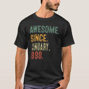 T-shirt 25 Ans Awesome Depuis Janvier 1998 25e Birt