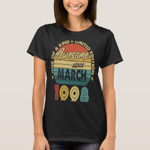 T-shirt 25 Ans Awesome Depuis Mars 1998 25 Ans
