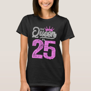 T-shirt 25 ans Cette reine est 25e anniversaire diamant cr