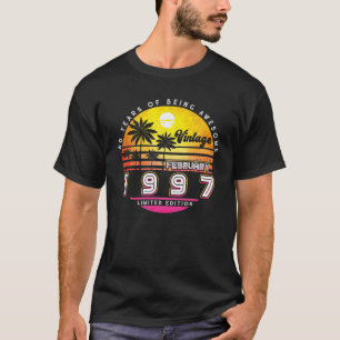T-shirt 25 ans Vintage 1997 Edition limitée Février