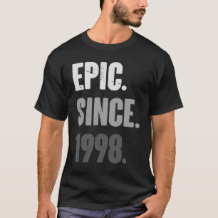 T-shirt 25 ans Vintage 1998 Anniversaire 25e Décoration
