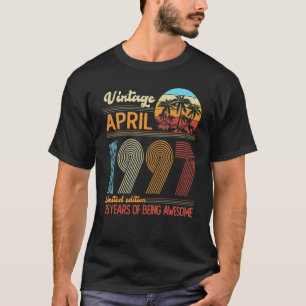 T-shirt 25 ans Vintage avril 1997 25e Anniversaire