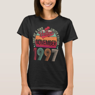 T-shirt 25 ans Vintage novembre 1997 25e anniversaire