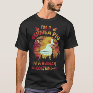 T-shirt 25 Costume d'Halloween de cochon d'Inde pour humai