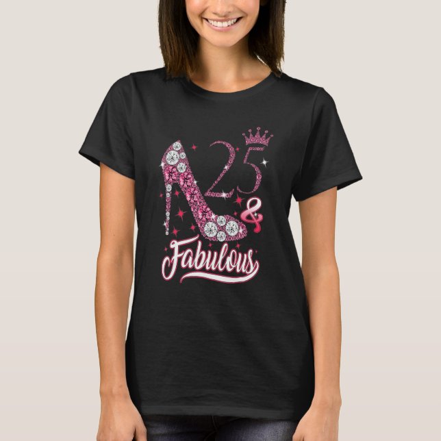 T-shirt 25 & Fabuleux 25 Ans Anniversaire Diamond Crown (Devant)