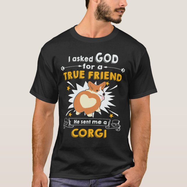 T-shirt 25 Il m'a envoyé un Corgi (Devant)