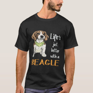 T-shirt 25 La vie est juste meilleure avec un Beagle
