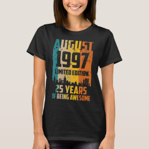 T-shirt 25e anniversaire 25 ans stupéfiant depuis août 199