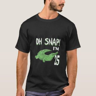 T-shirt 25e anniversaire Crocodile Reptile Alligator 25 an