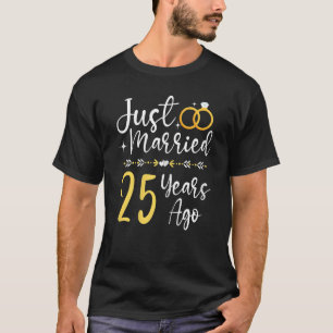 T-shirt 25e anniversaire de la Mariage mariée 25 ans A