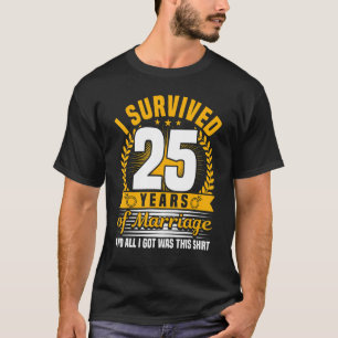 T-shirt 25e anniversaire de Mariage, 25 ans de mariage, Hu