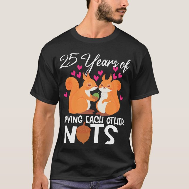 T-shirt 25e anniversaire de Mariage Drôle cadeau Vingt-cin (Devant)