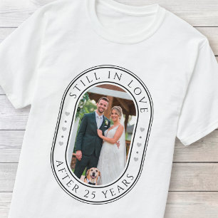 T-shirt 25e Anniversaire de Mariage Photo Personnalisée