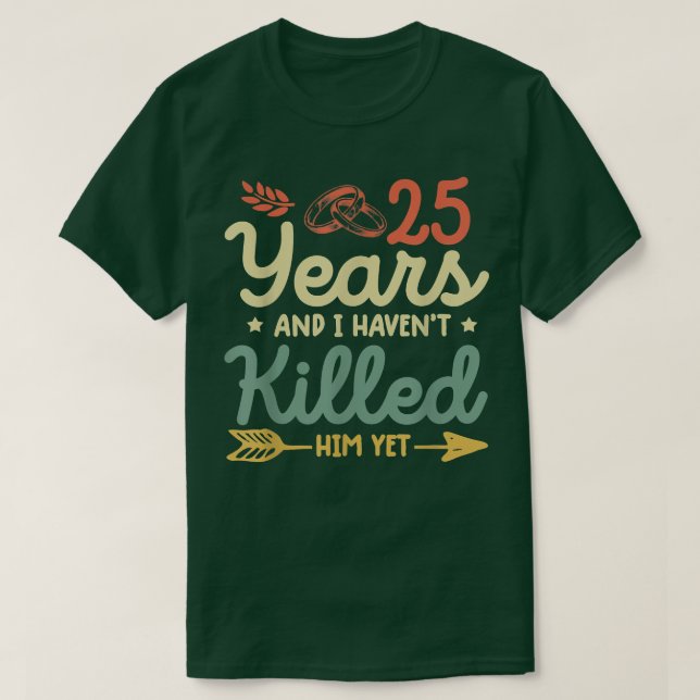 T-shirt 25e anniversaire de mariage tee match couples 25 (Design devant)
