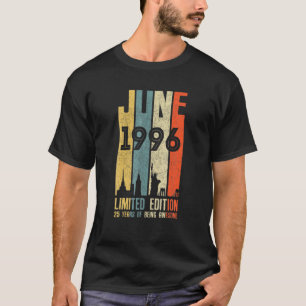 T-shirt 25E Anniversaire Décorations Juin 1996 Hommes Femm