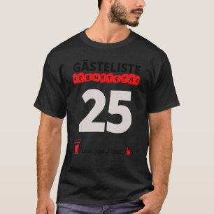 T-shirt 25e Anniversaire Liste d'invités Signature Livre d