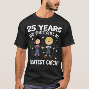 T-shirt 25e anniversaire Mariage pour les pêcheurs
