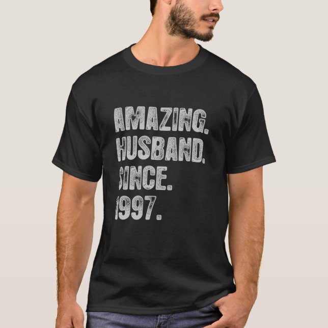 T-shirt 25E Anniversaire Mariage Pour Lui Mari Extraordina (Devant)