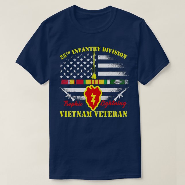 T-shirt 25e Division d'infanterie Viêt Nam Viêt Nam Viêt N (Design devant)