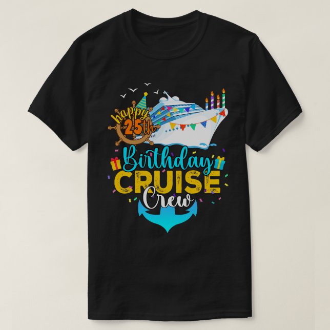T-shirt 25e équipage de croisière (Design devant)