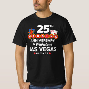 T-shirt 25e Wedding Anniversary Couples Las Vegas Trip