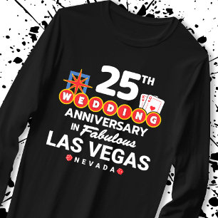 T-shirt 25e Wedding Anniversary Couples Las Vegas Trip