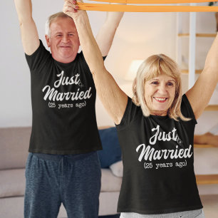 T-shirt 25ème anniversaire de Mariage marié il y a 25 ans