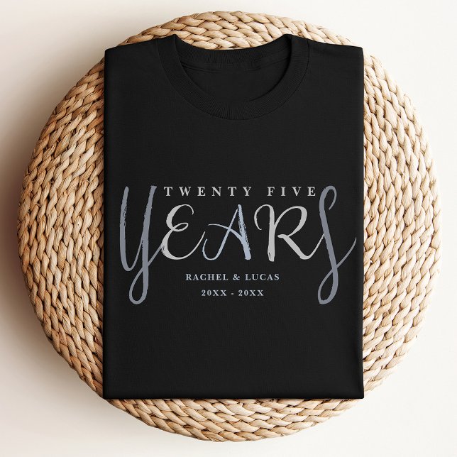 T-shirt 25th Silver Wedding Anniversary Gift (Créateur téléchargé)