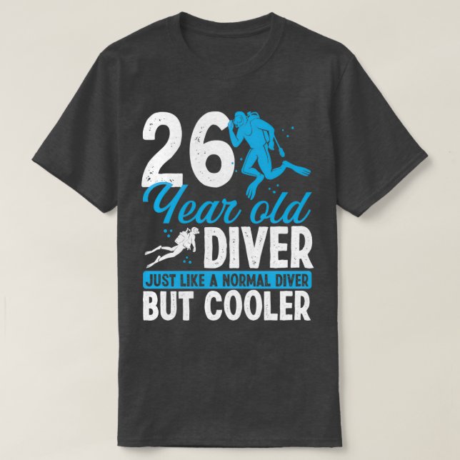 T-shirt 26 Année Plongée Plongée Plongée Snorkel 26 Annive (Design devant)
