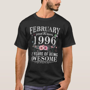 T-shirt 26 Ans Fabriqué En Février 1996 26E Anniversaire G
