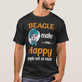 T-shirt 26 Beagle Me Rendent Heureux Les Gens Pas Tellemen