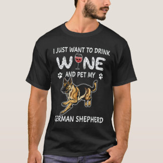 T-shirt 26 Je veux juste boire du vin et caresser mon berg