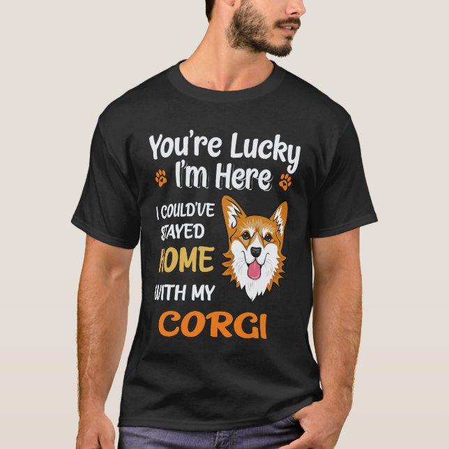 T-shirt 26 Vous êtes un Corgi chanceux (Devant)
