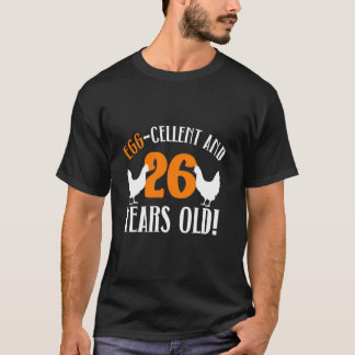 T-shirt 26e anniversaire 26 ans éleveuse de poulets Poulet
