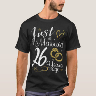 T-shirt 26e anniversaire de Mariage. Marié il y a 26 ans