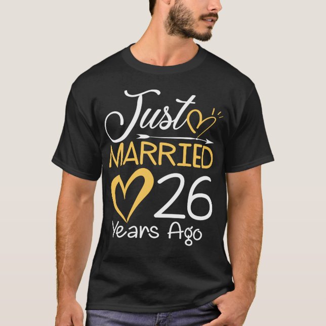 T-shirt 26e anniversaire de Mariage marié il y a 26 ans (Devant)