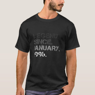 T-shirt 26E Anniversaire Hommes Femmes 26 Ans Légende Janv